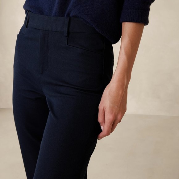 NWT BANANA REPUBLIC Sloan womens PANTS Sz 2 or 28w FORMAL OFFICE BUSINESS BLUE - Picture 2 of 10